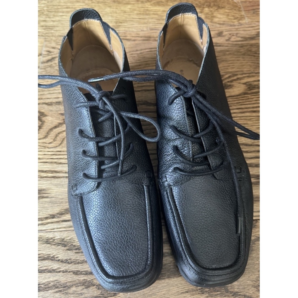 Easy Spirit Adagio Black Leather Lace Up Comfort Shoes Women's 9.5 M